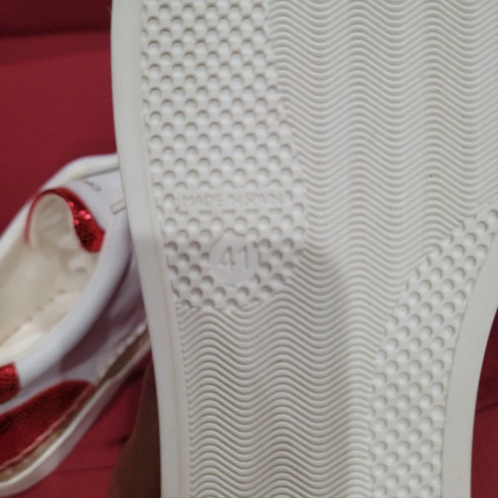 Canal st martin Lancry espadrille sneakers roma Rouge white red 41